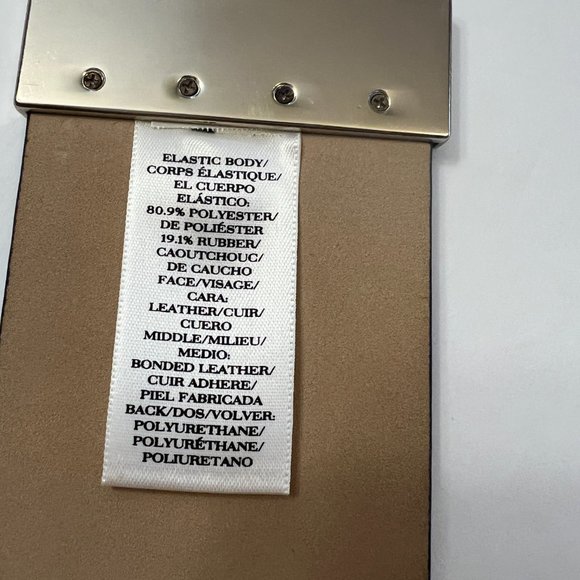 Vintage Ann Taylor leather belt and elastic belt with brass closure buckle - Picture 7 of 9